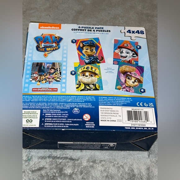 Nickelodeon Paw Patrol the Movie: 4 Puzzles Each W/48 Pieces *Complete* - Picture 6 of 7